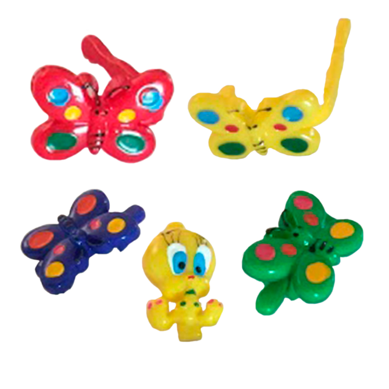 R pinzas pelo plastico roscon (bolsa 50 und.) 2x1.3 cm.