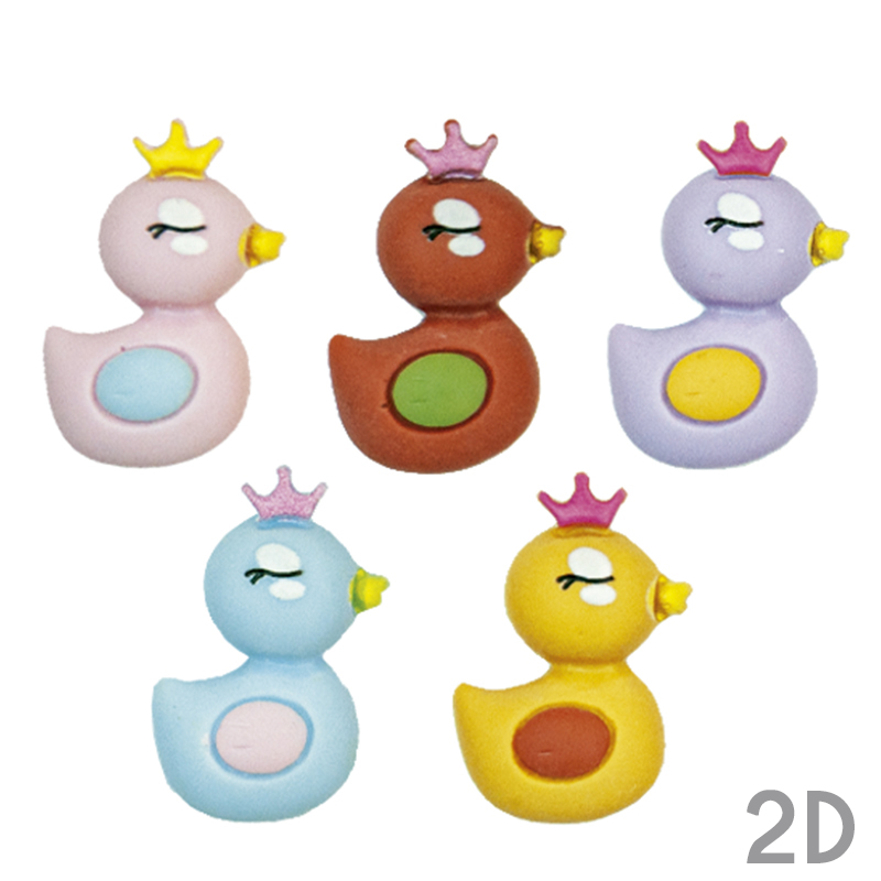 R. patitos resina 2d roscon (c.100 und.) 3 cm.