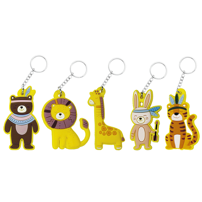 R llavero animal indio silicona roscon (c.100 und) 4-5 cm