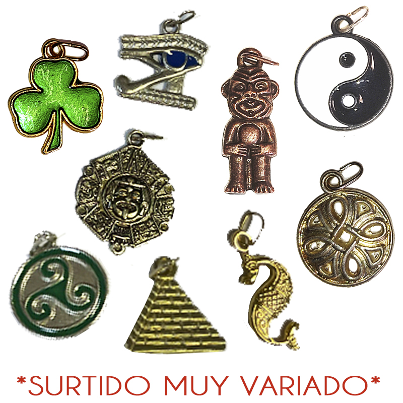 R. amuletos del mundo metalico roscon (c.50 und) 2-2.5 cm