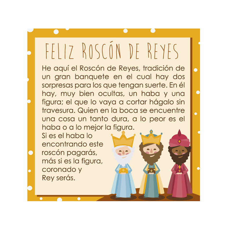 R. tarjeta new roscon castellano (pqte 100 und)