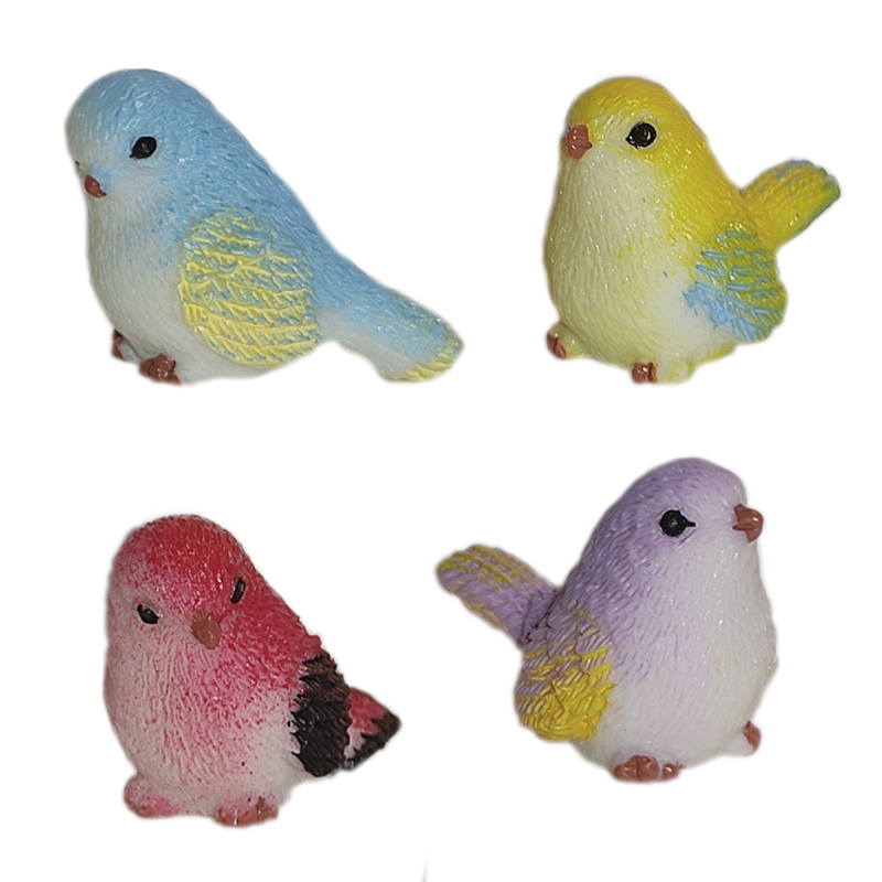 R pajaritos de colores resina roscon (caja 50 und.) - 2-2,5 cm