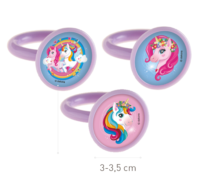 R anillo plastico unicornio resina roscon (c.50 und) 3-3.5 cm