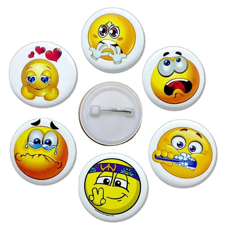 R chapas caritas divertidas metal roscon (c.100 und) 3 cm
