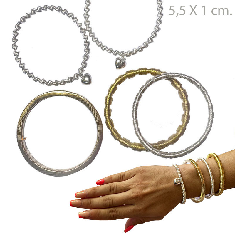 R pulsera oro y plata inox. roscon (c.50 und) --5.5x1cm