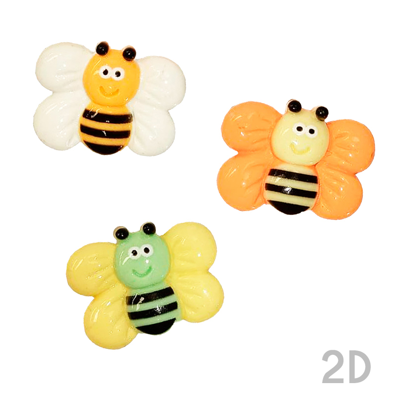 R abejas surt. 2d roscon resina(c. 100 und) 2,5x3 cm