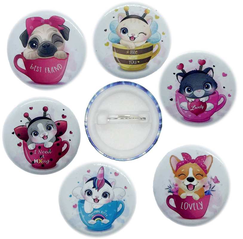 R chapitas animales/taza roscon(c. 100 und) 3 cm. s/6