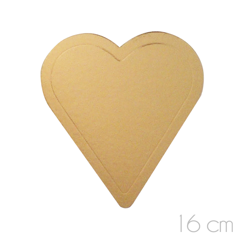 Carton corazon oro 16 cm. (paq. 50 und.) (caja 400 und.)