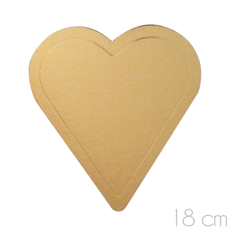 Carton corazon oro 18 cm. (paq. 50 und.) (caja 450 und)
