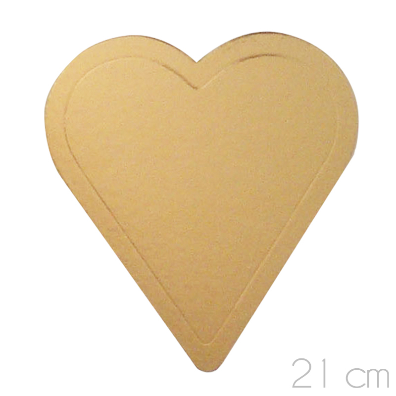 Carton corazon oro 21 cm. (paq. 50 und.) (caja 400 und.)