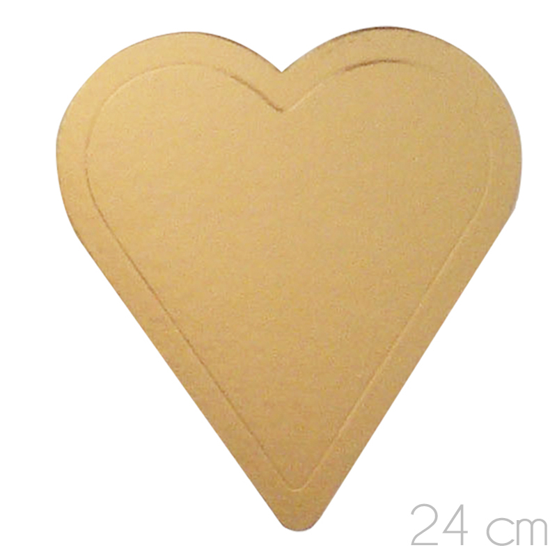 Carton corazon oro 24 cm. (paq. 50 und.) caja 400 unid