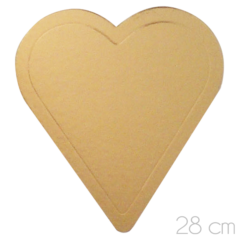 Carton corazon oro 28 cm. (paq. 50 und.) (caja 300 und.)