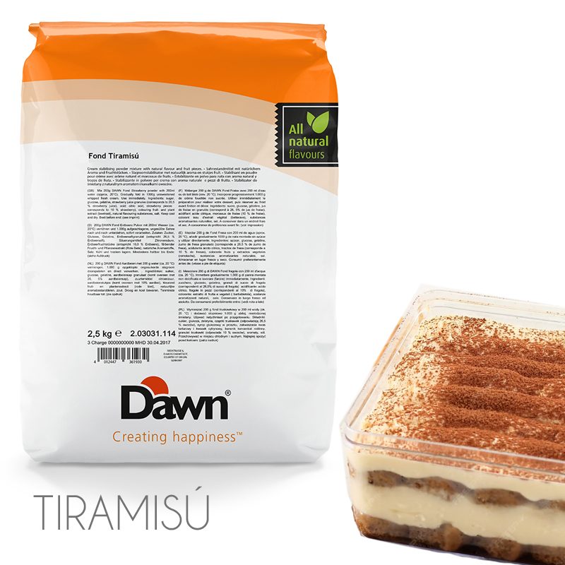 Fond tiramisu (caja 5 kg./ 2 bolsas de 2.5 kg.)