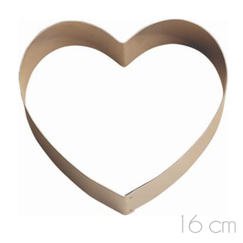 Molde corazon inox 16x4,5 cm. ref.2358-r