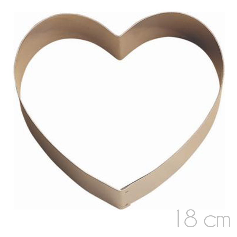 Molde corazon inox 18x4,5 cm. ref.2359-r