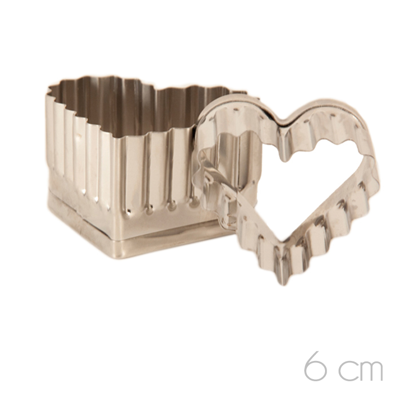 Cortapastas corazon 6 cm. inox. rizado ref.uca04